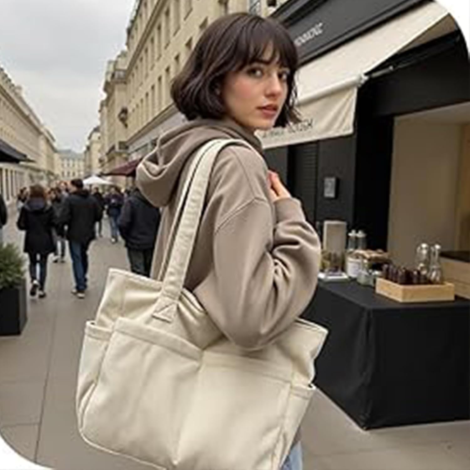 Detalle 2 de LOTEZAVA Cordtasche Tote Bag 42 x 29 x 12 cm