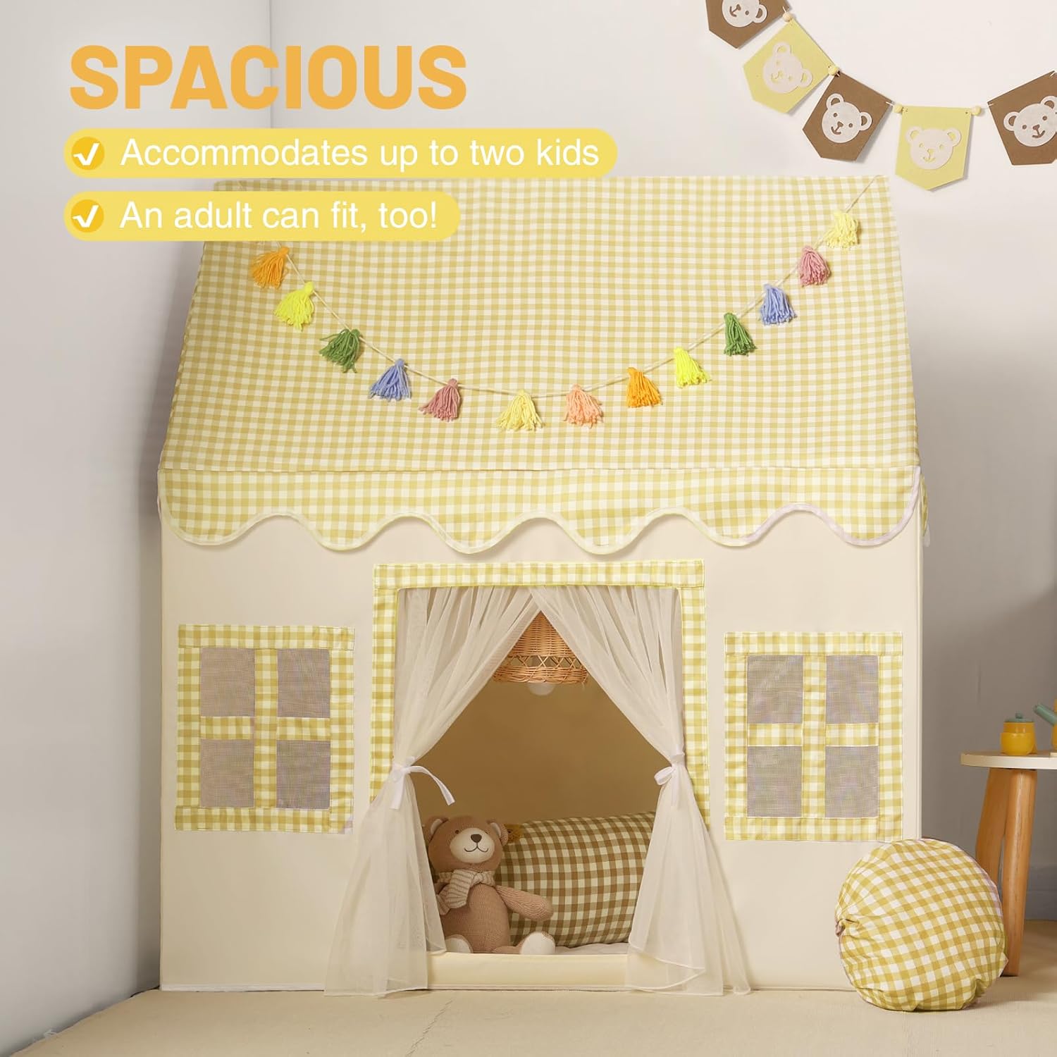 Thumbnail 4 de Wilwolfer Tienda de campaña Infantil Tipi para jugar