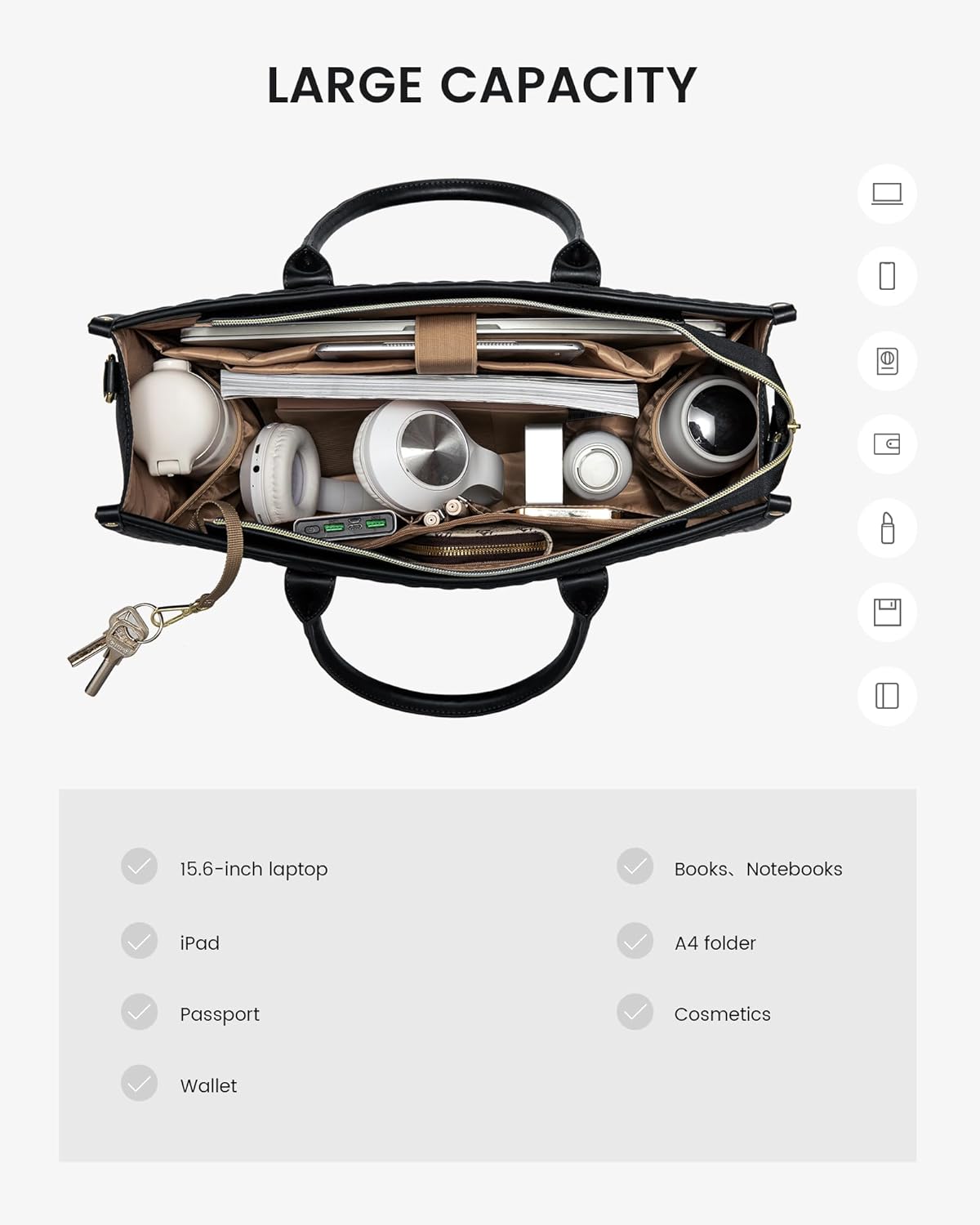Thumbnail 3 de LOVEVOOK Handbags 15.6-inch Laptop Tote Bag 💼