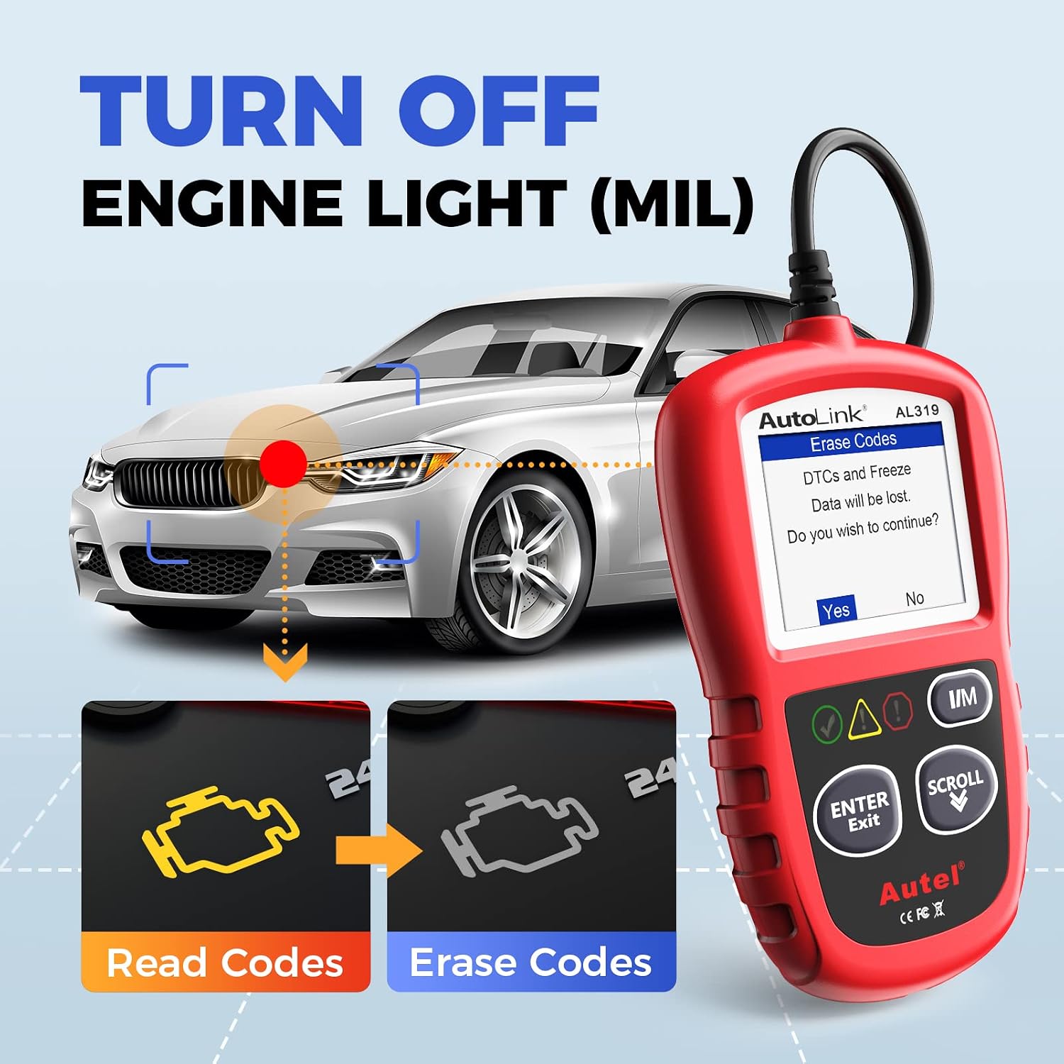 Detalle de Autel OBD2 Scanner AL319