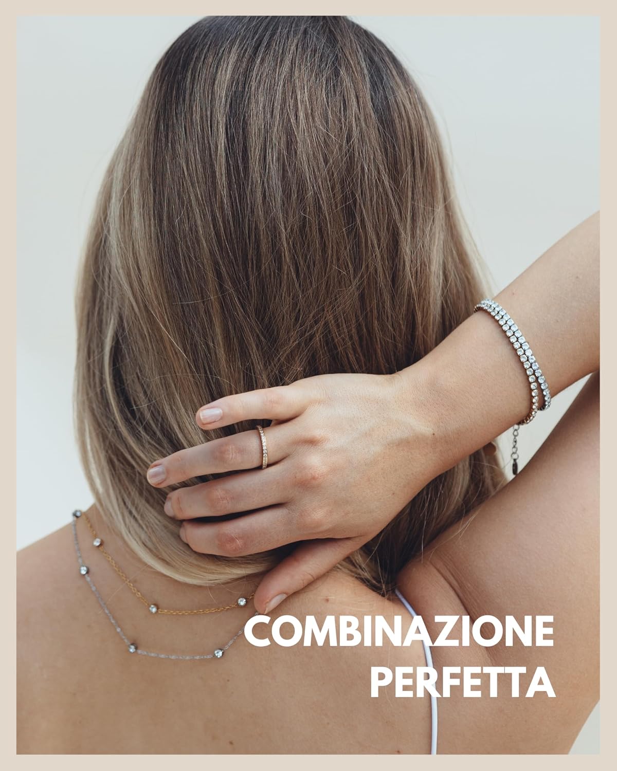 Thumbnail 5 de GD GOOD.designs Bracciale Tennis Argento e Oro 3mm
