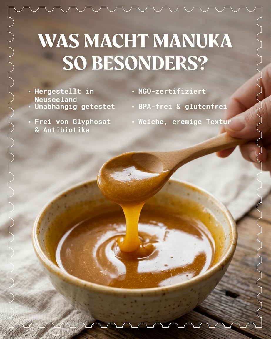 Thumbnail 3 de NaturalePiù Manuka-Honig 800+ MGO, 250 g – Echter neuseeländischer Manuka-Honig aus der Nordinsel