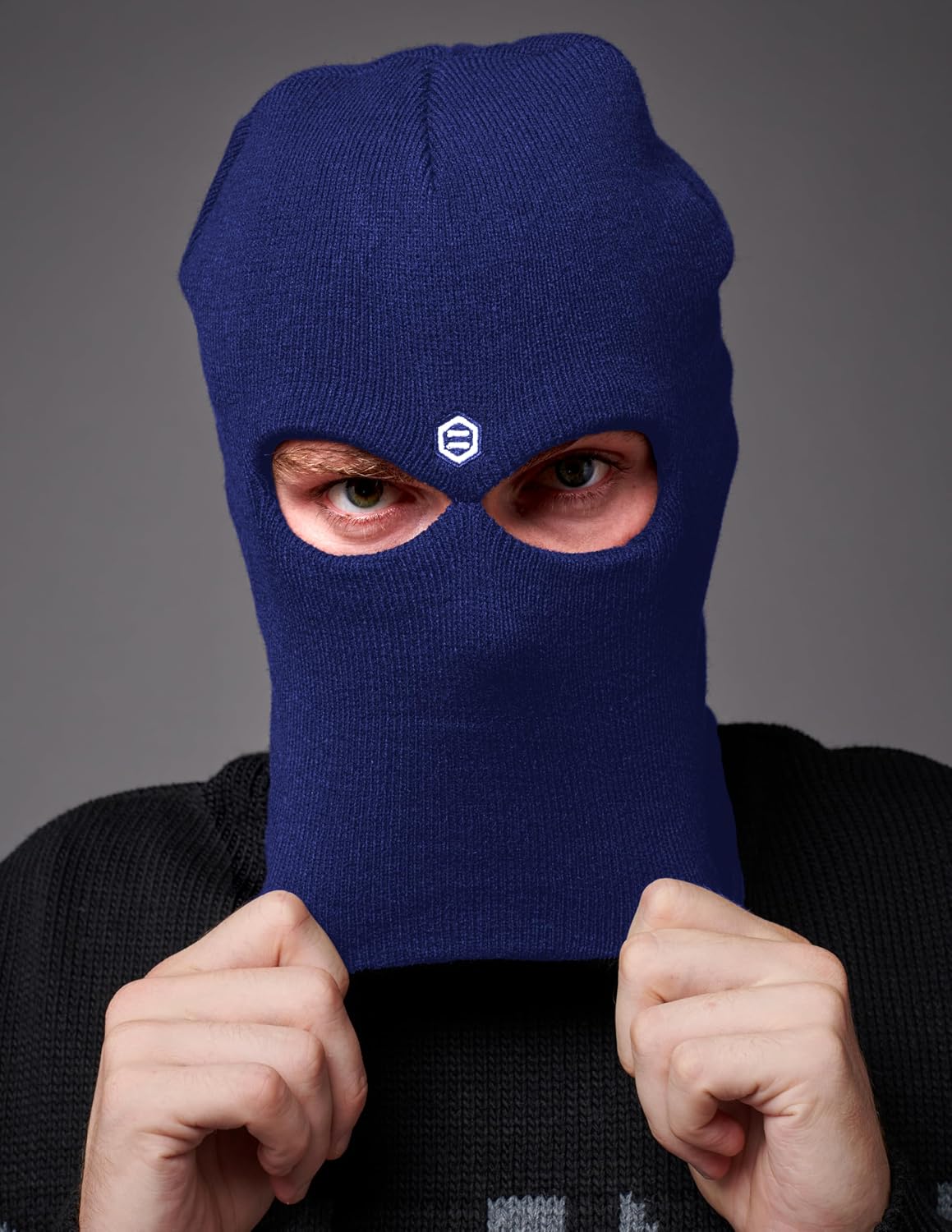 Detalle de Dolly Noire Beanieclava Unisex: cappellino invernale ibrido con passamontagna