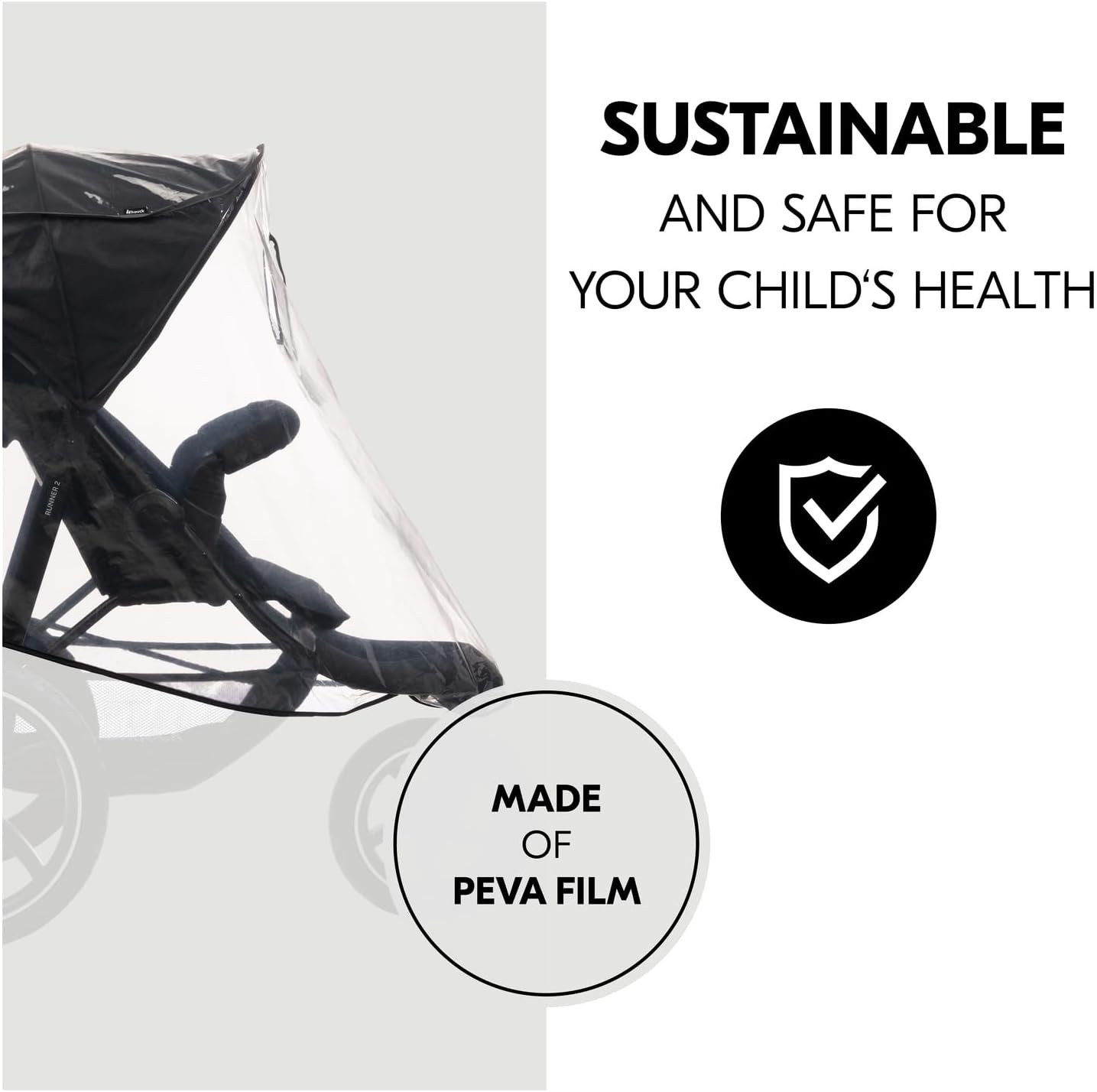 Thumbnail 6 de Hauck Universal 3 Wheel Raincover for Pushchairs and Prams