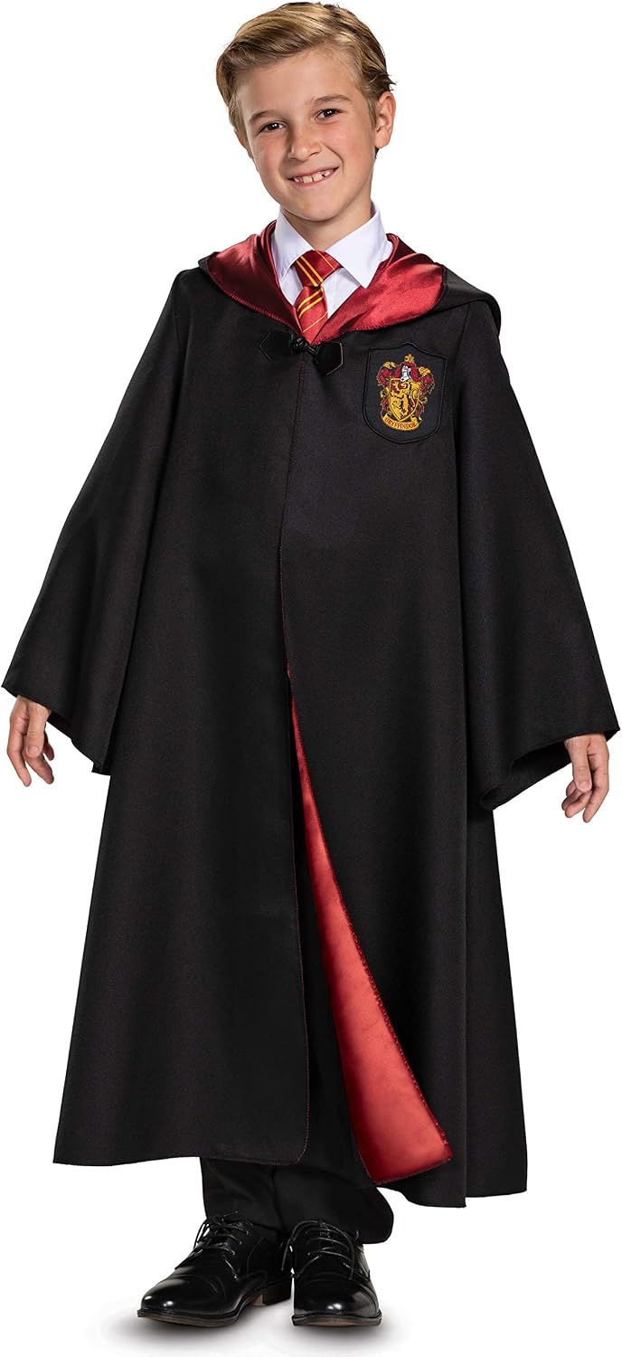 Detalle de Harry Potter Gryffindor Kids Costume Robe with Satin Lining and Hood