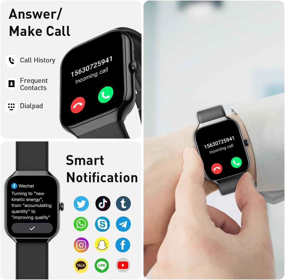 Thumbnail 2 de Smart Watch for Men and Women with 1.96" Display, 115+ Sports Modes and IP68 Water Resistance