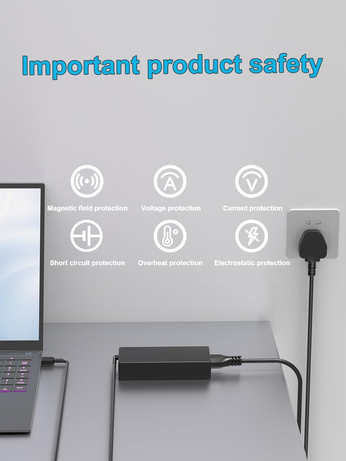 Detalle de HSXIRQA 170W Charger for Lenovo and ThinkPad Laptops