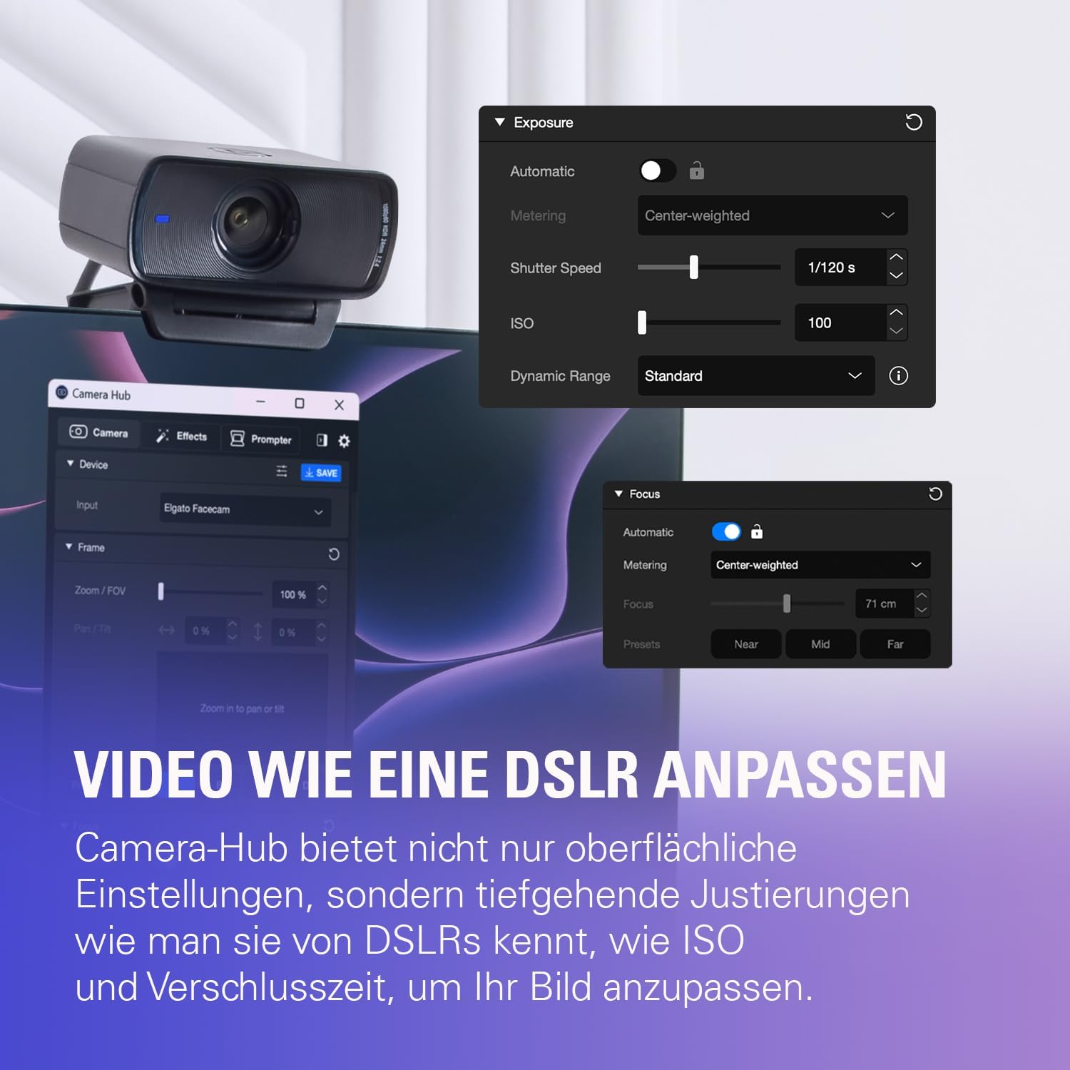 Thumbnail 4 de Elgato Facecam MK.2 Webkamera für Streaming