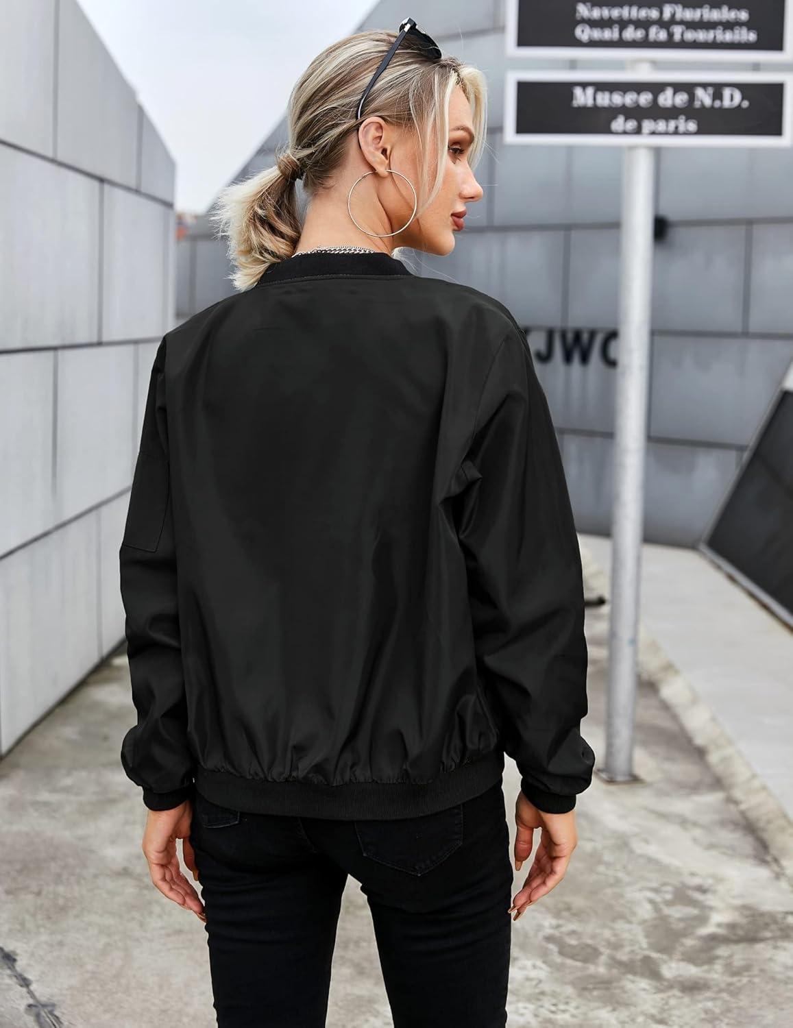 Thumbnail 3 de Zeagoo Bomberjacke Damen: Kurze Blouson Jacke im Pilotenstil – leicht, vielseitig und zeitlos