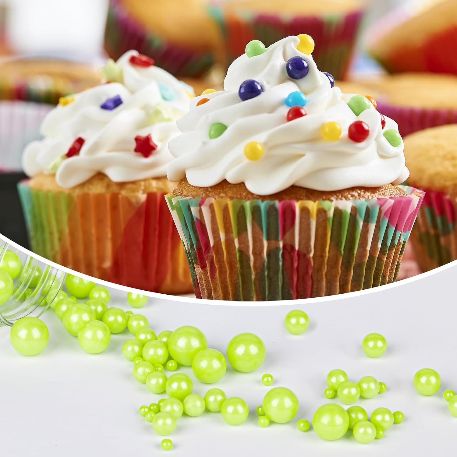 Detalle de Twisweet Green Sugar Pearls 130g