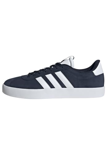 adidas Hombre VL COURT 3.0 SHOES en piel con cordones y amortiguación (Legend Ink / Cloud White)