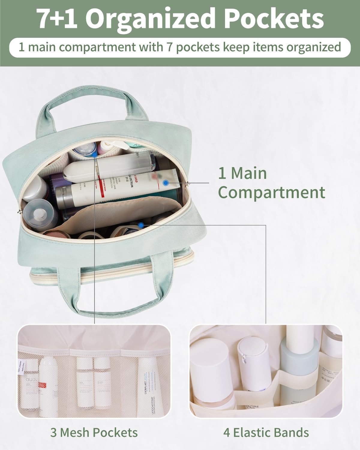 Thumbnail 2 de Narwey Full Size Toiletry Bag Mint Green