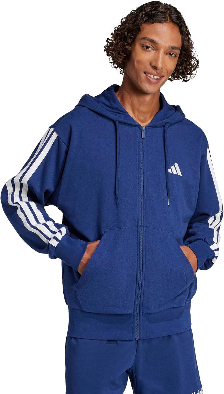 Thumbnail 3 de Adidas Herren Essential Three Stripes French Terry Fullzip Hoodie – Hoodie mit Reißverschluss