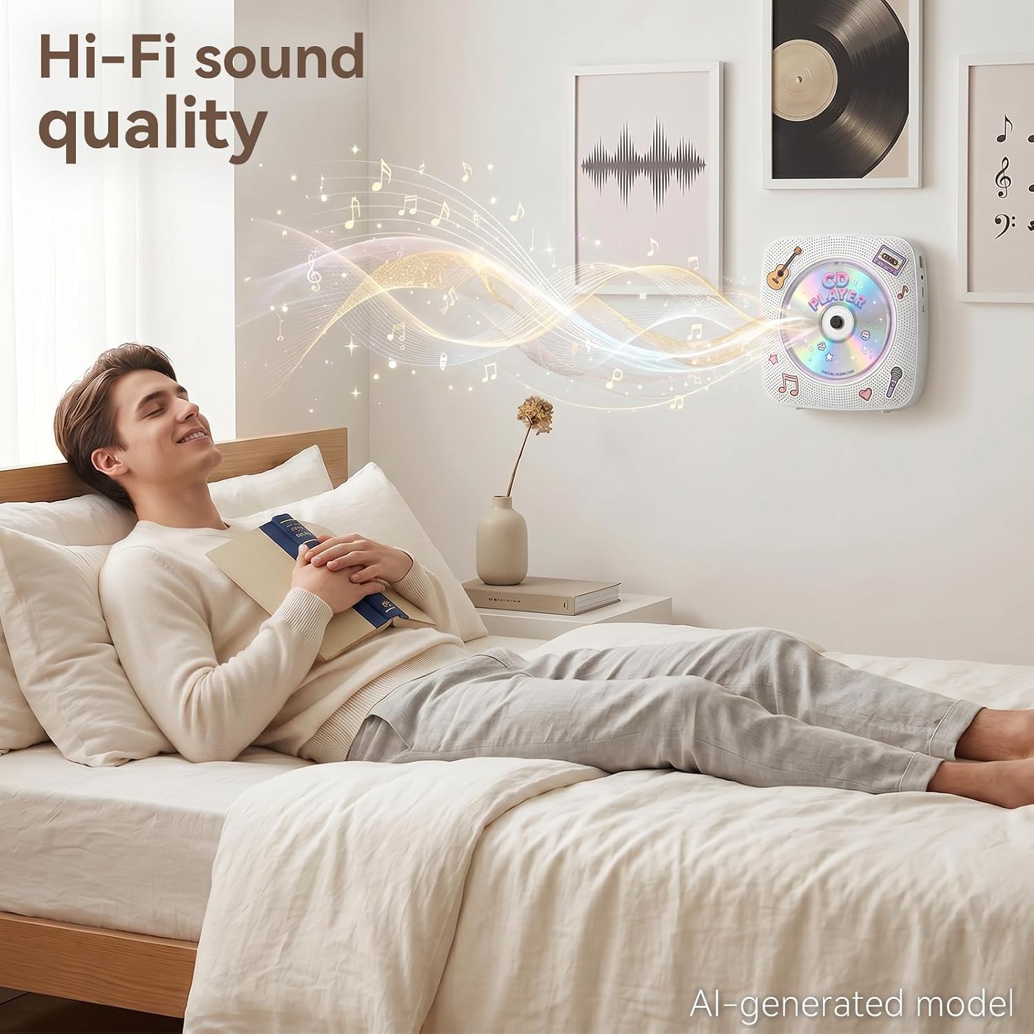 Thumbnail 3 de Kegaudio Desktop Wall CD Player 1800mAh