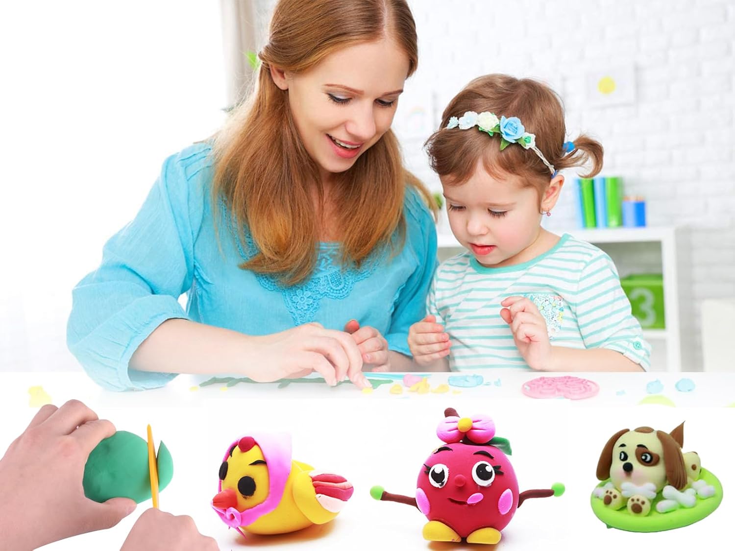 Thumbnail 6 de Ecurfu Air Dry Clay 24 Colors – Creative DIY Modeling Kit for Kids and Adults