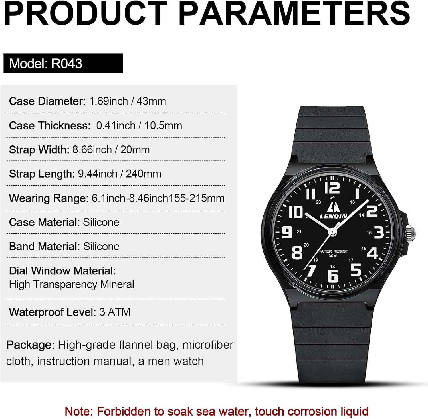 Thumbnail 5 de LN LENQIN Reloj analógico hombre 40 mm