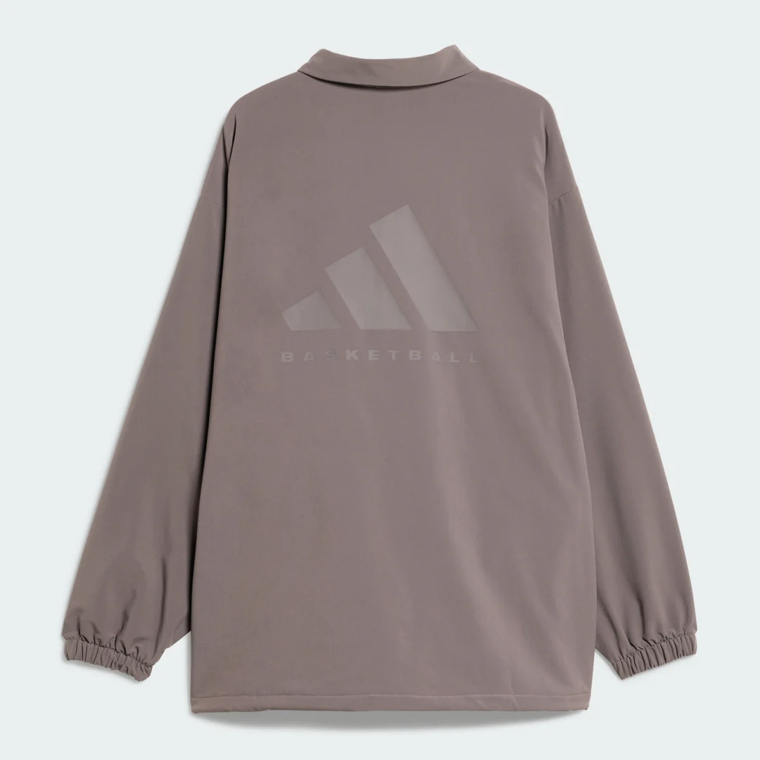 Thumbnail 1 de Chaqueta Adidas Basketball Coach, color Marrón