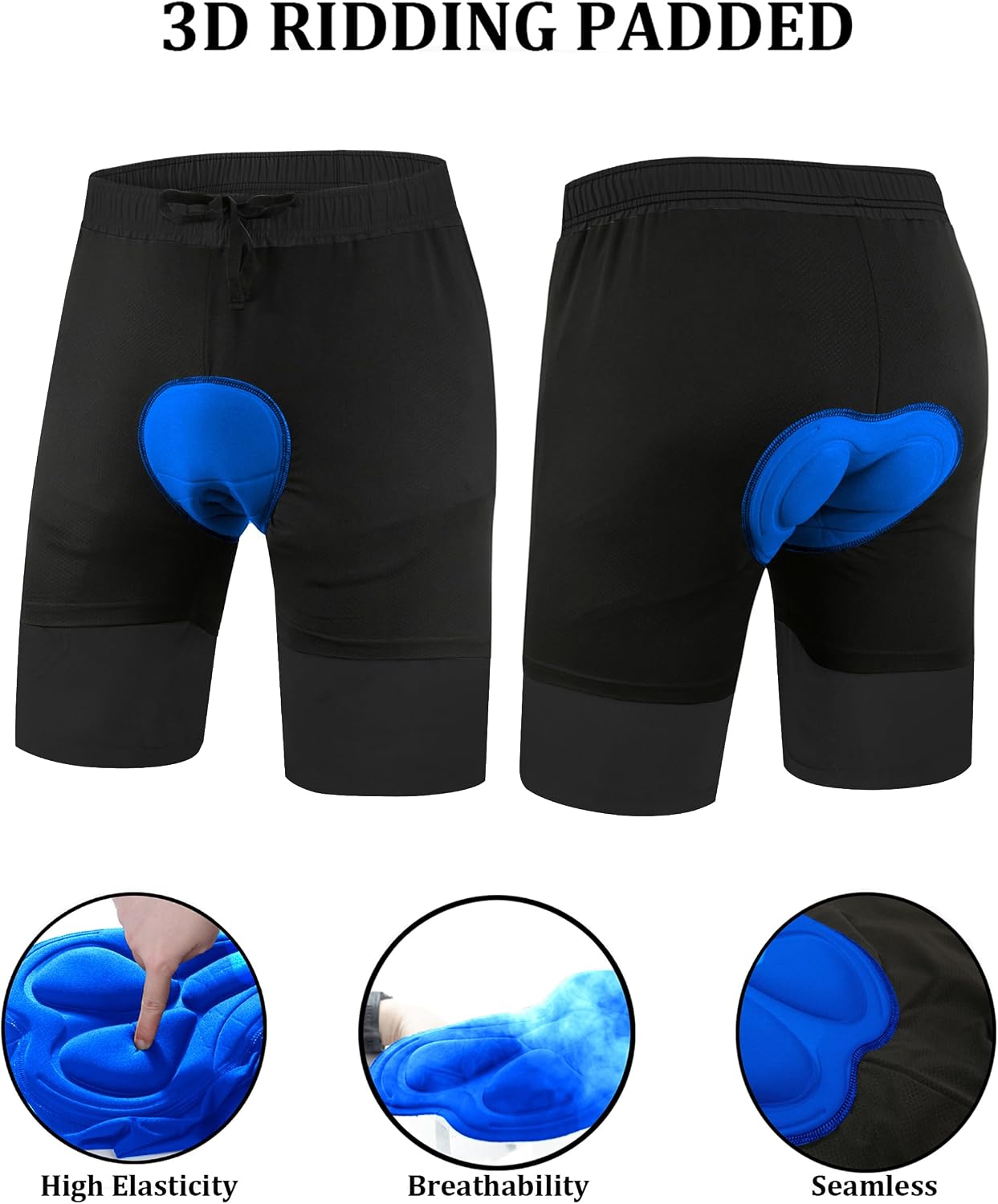 Thumbnail 2 de Men's Mountain Bike Shorts 3D Padded Baggy Bicycle Riding Cycling Shorts