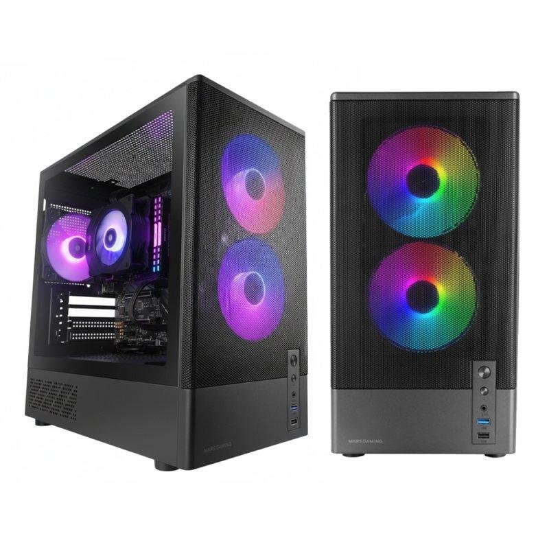 Detalle de NeoPC Onyx: PC de sobremesa con Ryzen 7 5700X, 32 GB, RTX 5060 y monitor 27" de neopc