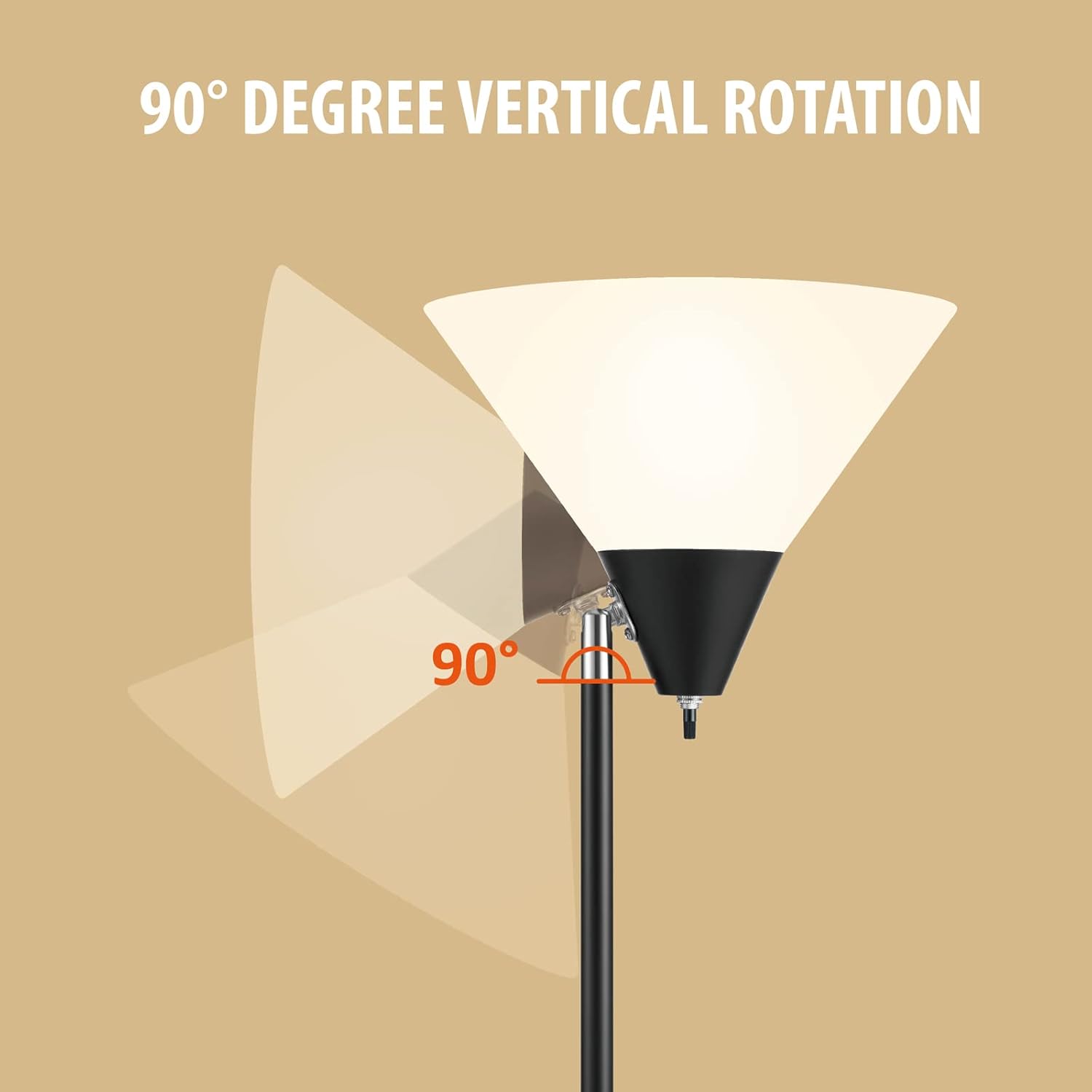 Thumbnail 2 de lianheng Torch floor lamp with rotatable head and E27 bulb holder (no bulb included)