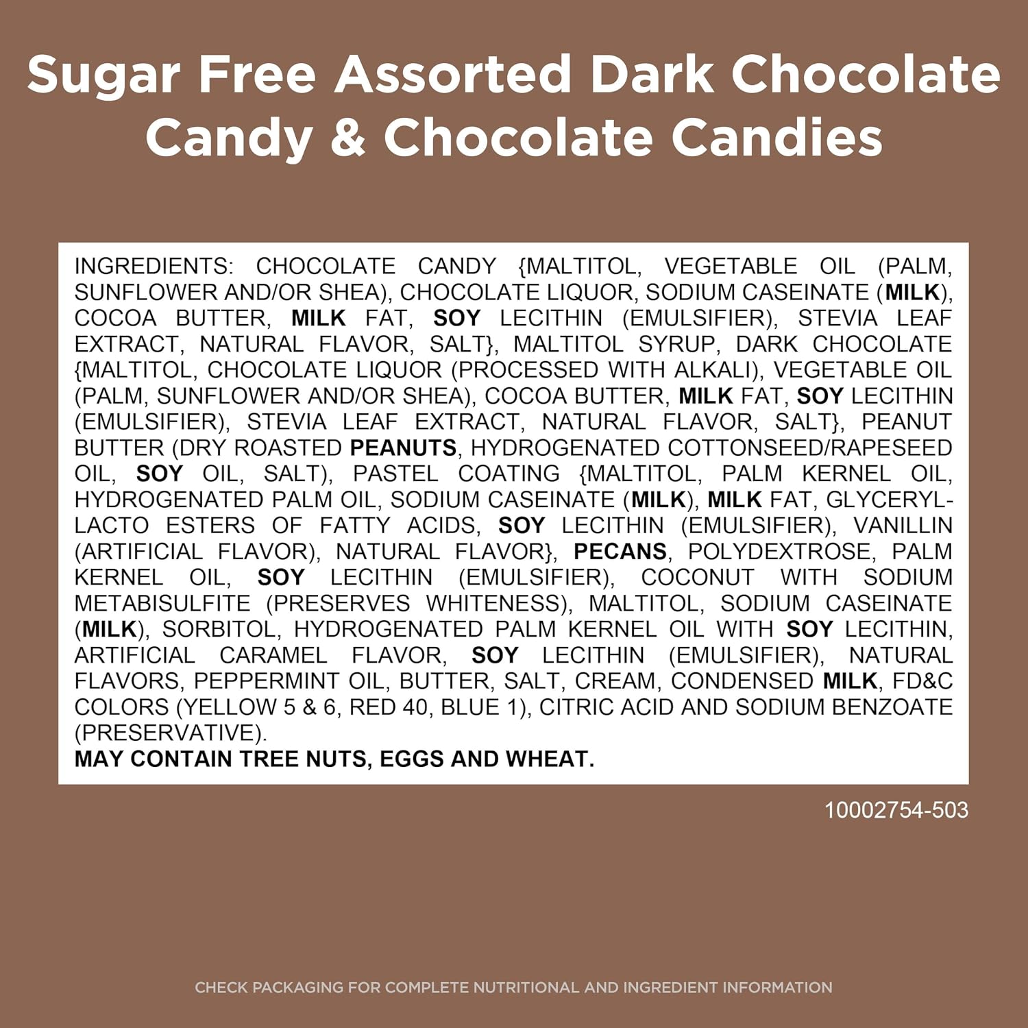 Detalle de Russell Stover 10002754 Sugar Free Assorted Chocolate Candy, 15.7 oz Bag