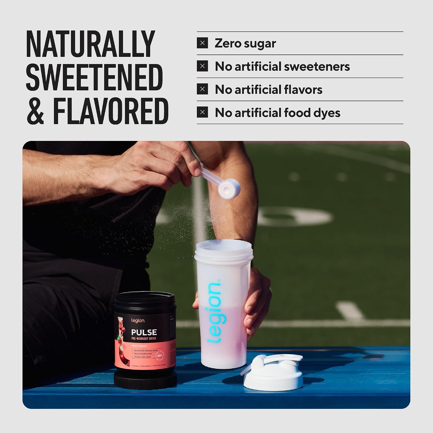 Detalle 1 de Legion Pulse 2Y-3Z0U-LNT0 Caffeine-Free Pre-Workout Powder, Blue Razz