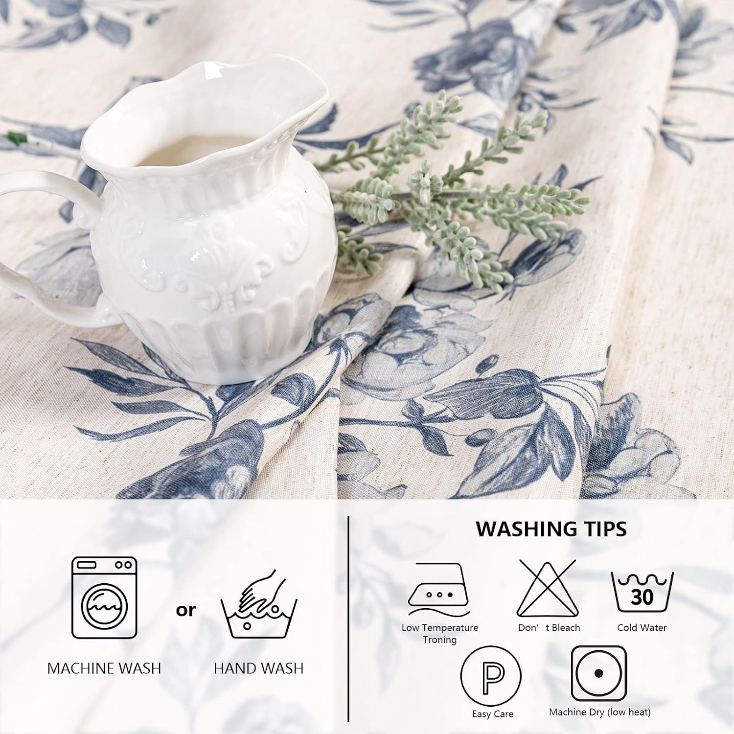 Detalle 2 de MYSKY HOME Rectangle Tablecloth 60 x 84 in