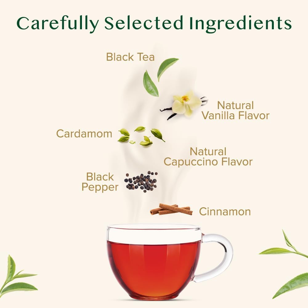 Detalle 2 de VAHDAM Vanilla Chai Spiced Black Tea (100 g) – Masala-Chai mit Vanille, Gewürzen & losem Blatttee