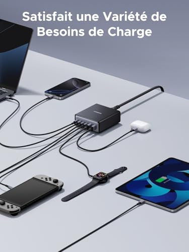 Thumbnail 7 de UGREEN Zapix 100W 6 Ports USB‑C GaN Chargeur – Station de recharge rapide