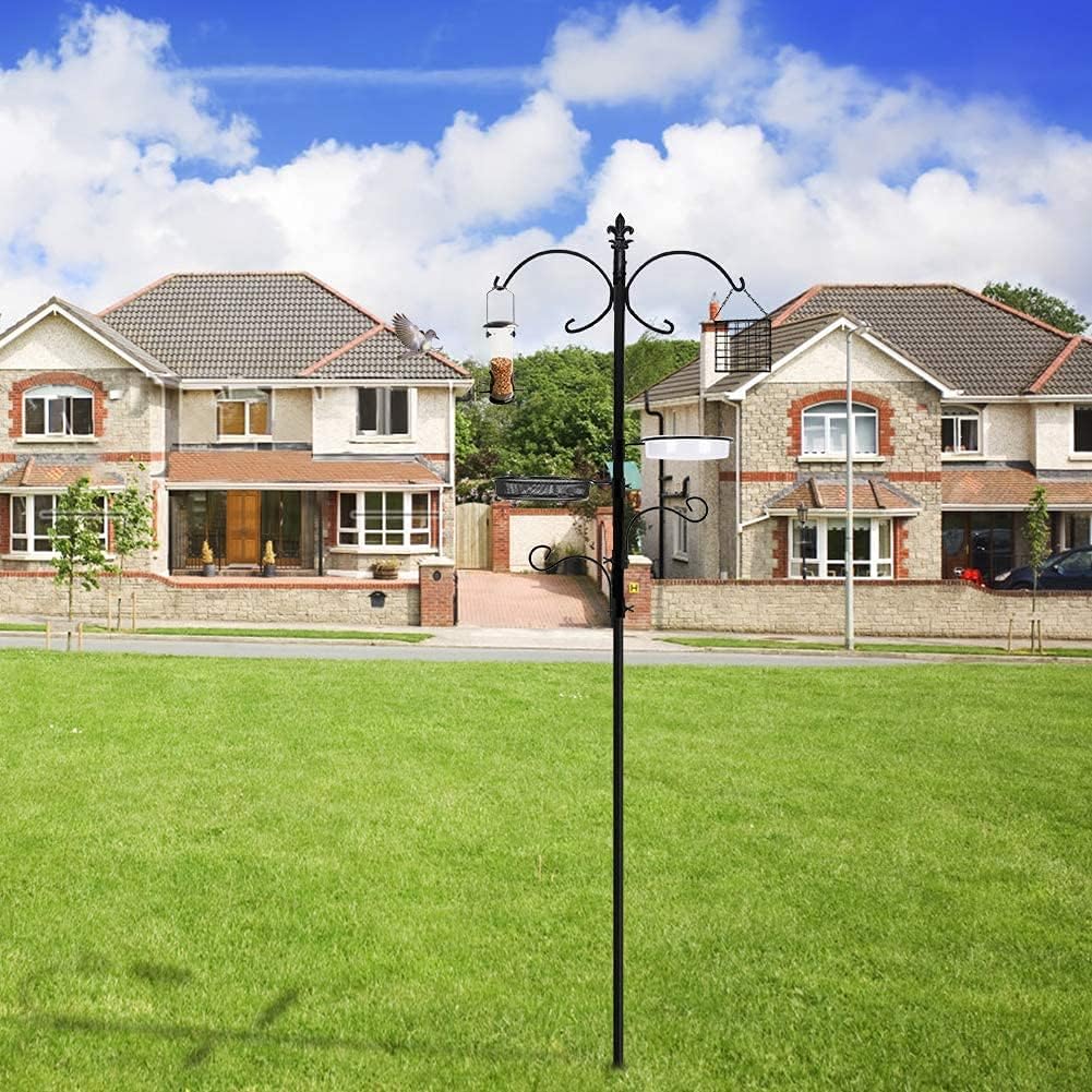 Thumbnail 4 de Urban Deco Hanging Bird Feeding Station With Feeders and Bath Tray (Heavy-Duty Pole)