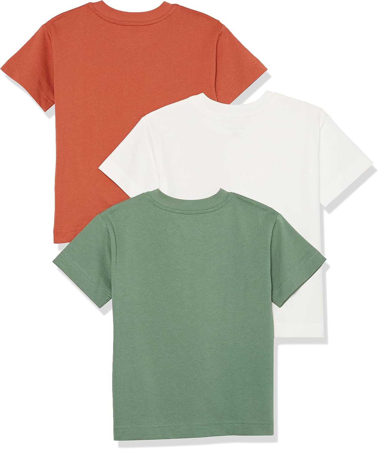 Detalle 2 de Amazon Essentials T‑Shirt a Maniche Corte Stile Moderno Unisex Bambini e Ragazzi – Pacco da 3