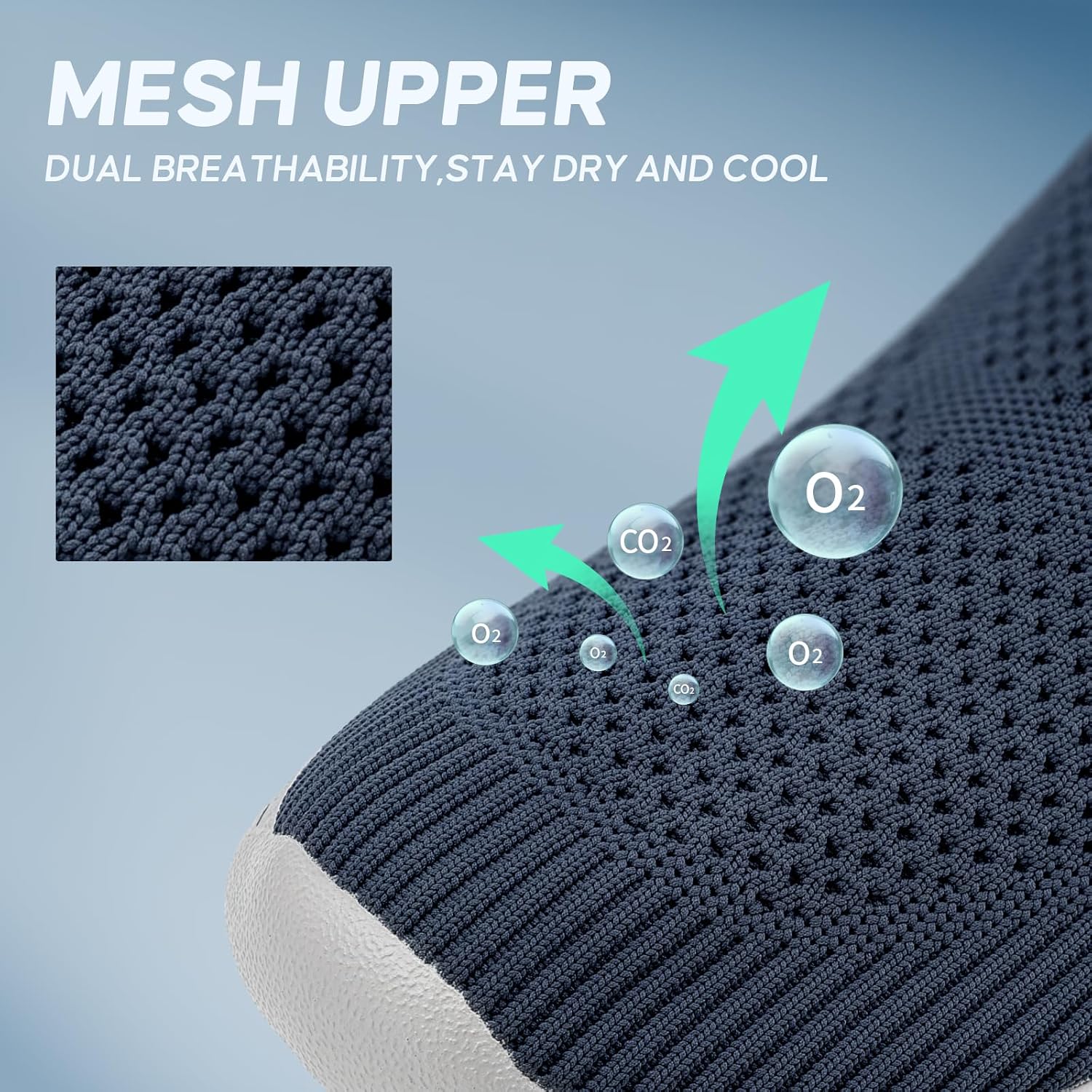 Detalle 2 de ODCKOI Slip On Sneaker Herren – Hands Free Slipper ohne Schnürsenkel, atmungsaktiv, rutschfeste Sohle