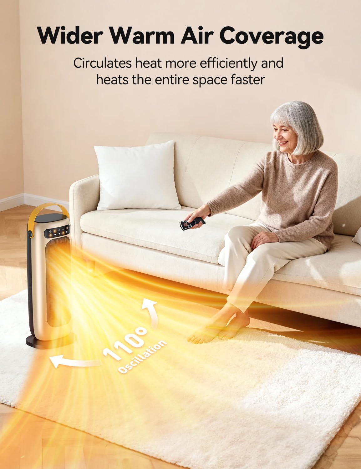 Detalle 1 de Electric Heater 1500W PTC Ceramic room heater