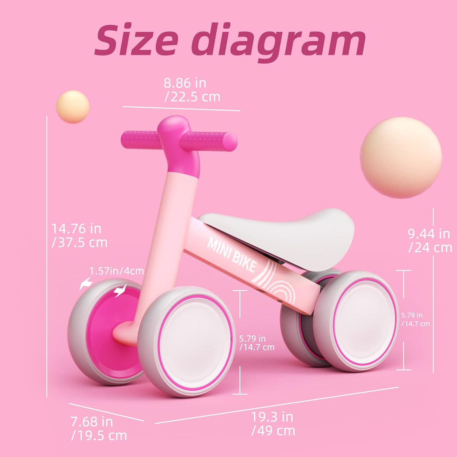 Detalle de KORIMEFA Baby Balance Bike: First Ride for 10–24 Months