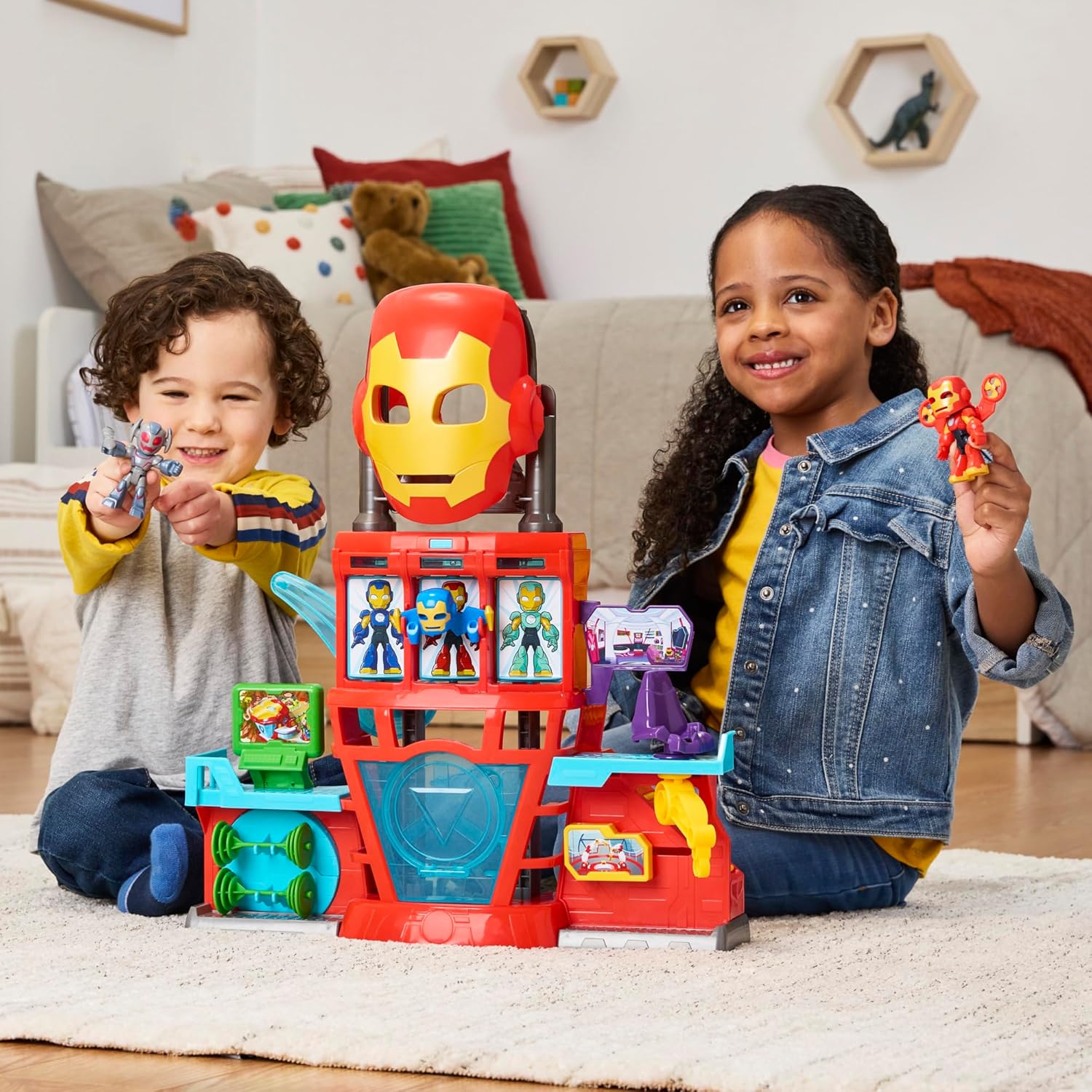 Detalle 2 de Marvel Iron Man Quartier Spielset 2‑in‑1