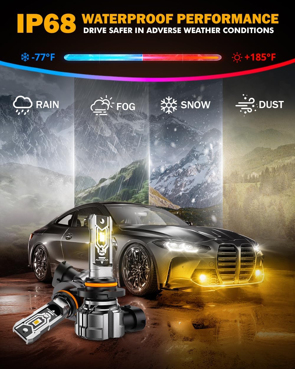 Thumbnail 6 de Auxbeam yellow fog lights H10