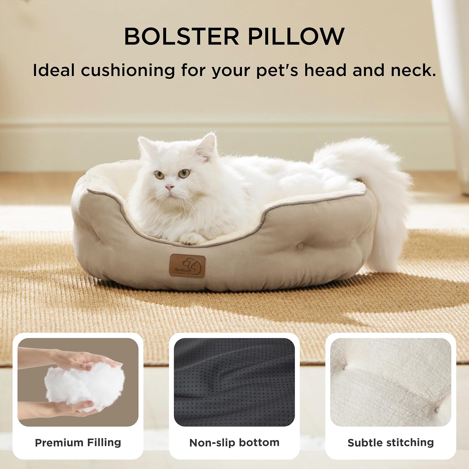 Detalle de Bedsure Cat Bed 51x48x15cm washable
