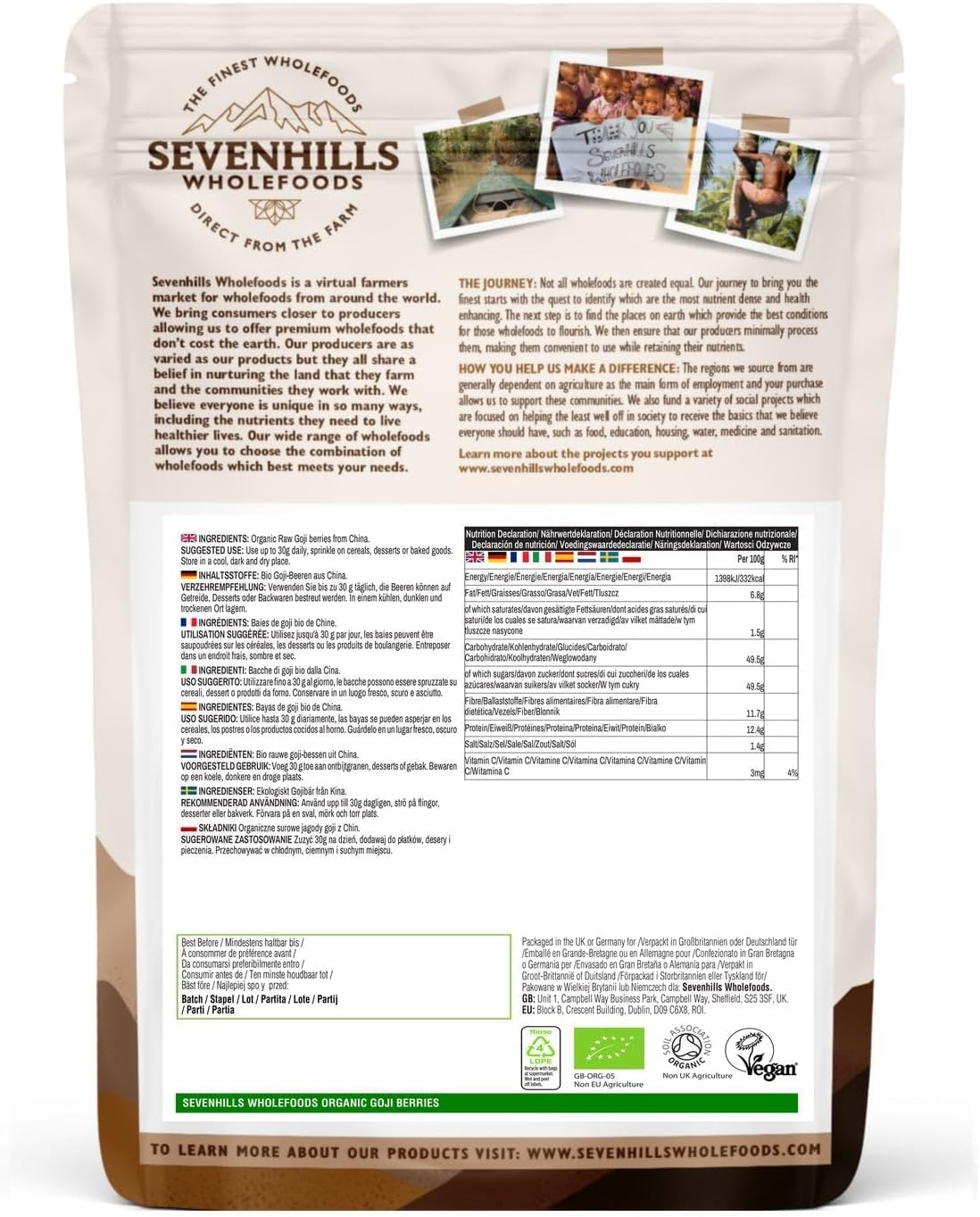 Thumbnail 4 de Sevenhills Wholefoods Baies de Goji 500g 🍇