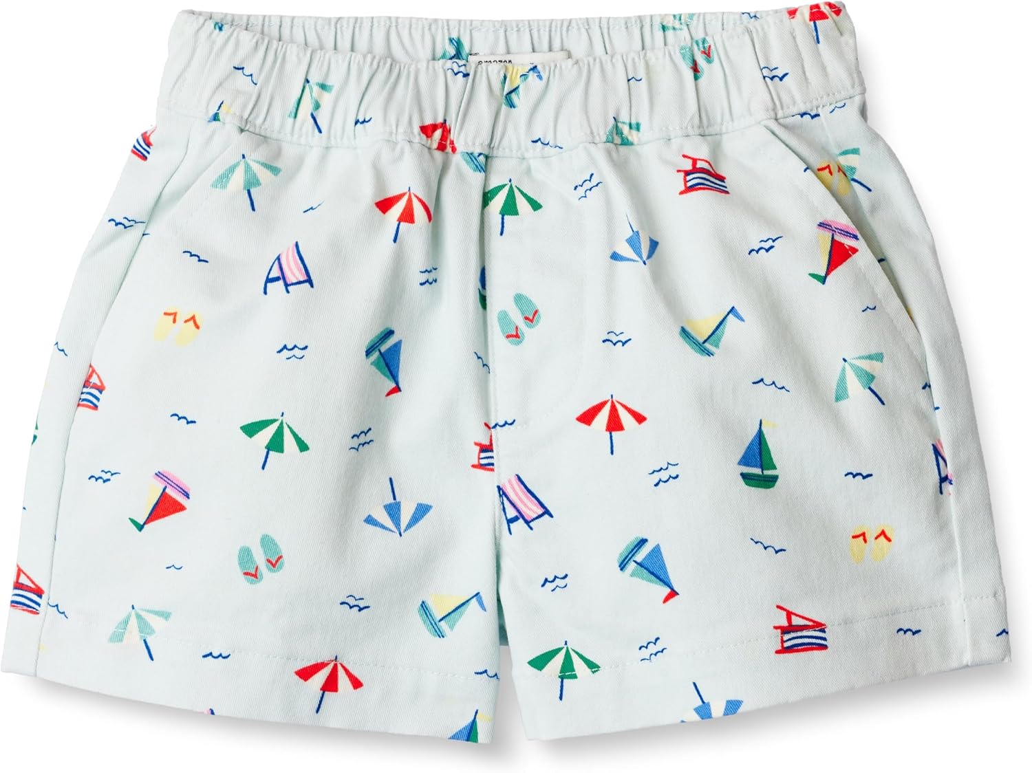 Detalle de Amazon Essentials x Sofia Grainge Unisex Baby Baumwoll-Köper-Shorts zum Hineinschlüpfen