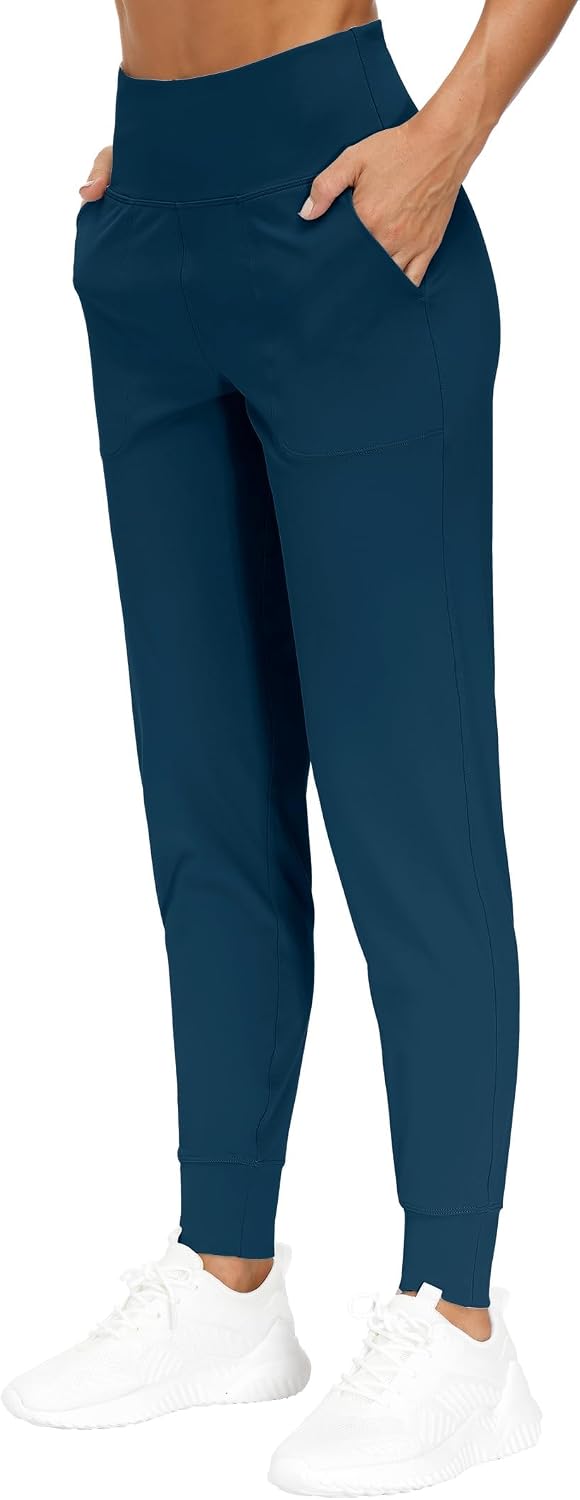 Detalle 2 de THE GYM PEOPLE women’s lightweight tapered joggers with four-way stretch