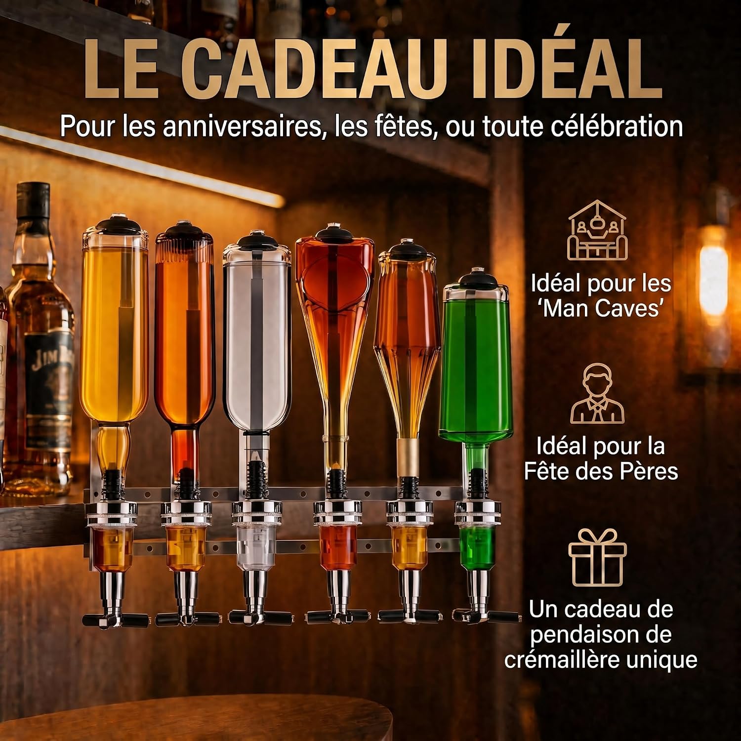 Thumbnail 6 de Bar-Butler pour spiritueux – Porte-bouteilles et doseur 4 cl, version murale ou avec socle