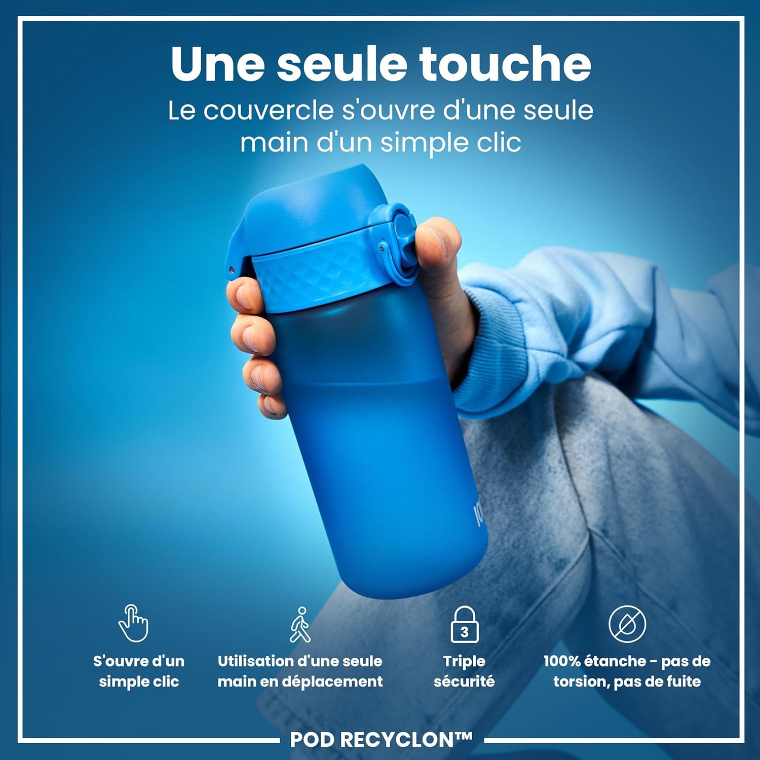 Detalle 2 de Ion8 Gourde Enfant 350 ml bleu