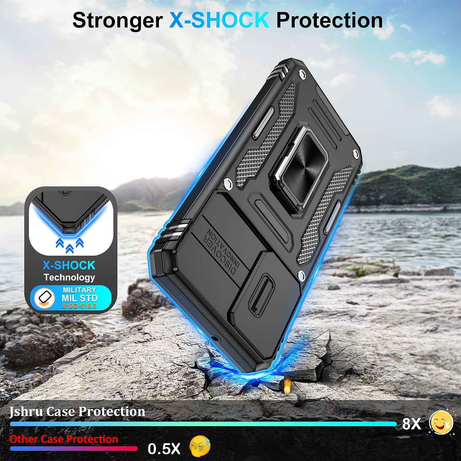 Detalle de Samsung S22 Plus case with ring kickstand