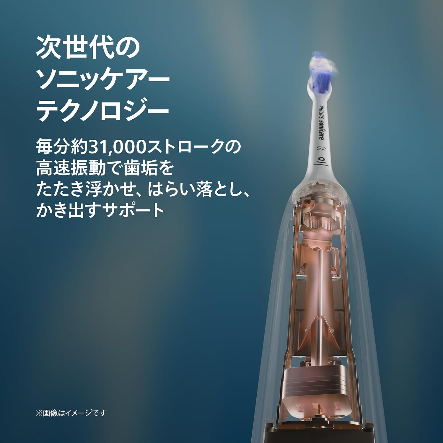 Detalle de フィリップス ソニッケアー 5500 HX7110/06 電動歯ブラシ 2モード・トラベルケース付き