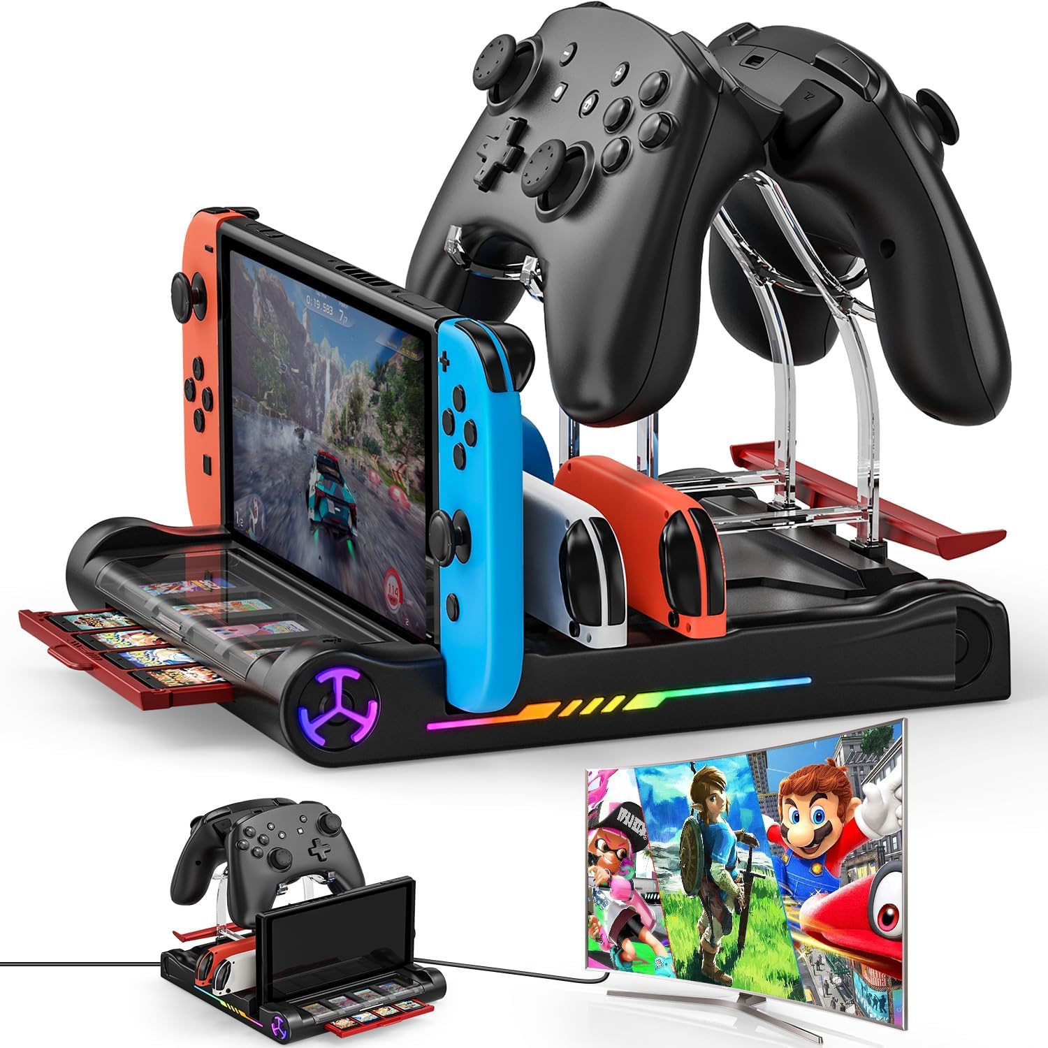 Detalle de Switch OLED Multifunktions-Ladestation 4‑in‑1