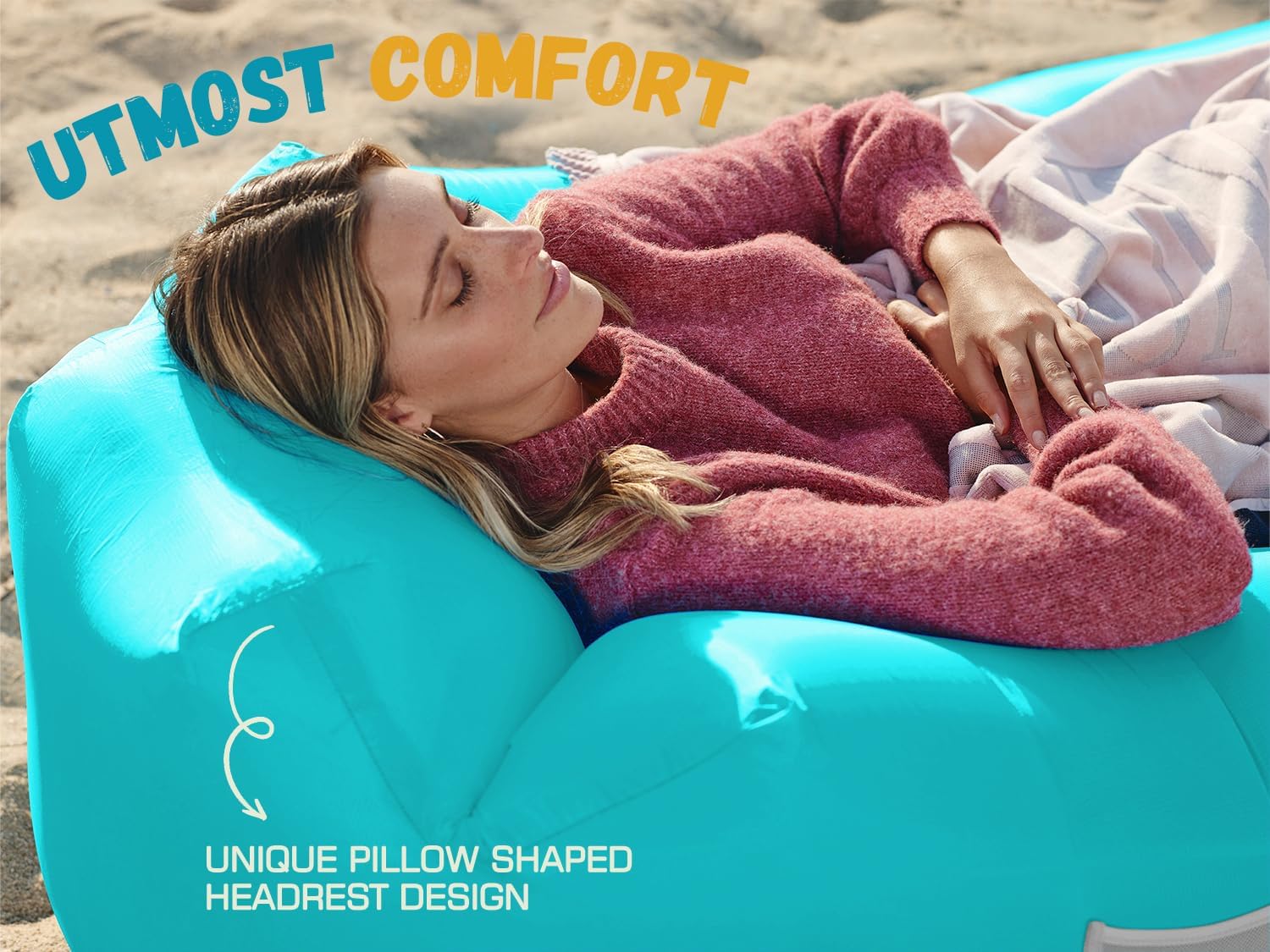 Thumbnail 5 de WEKAPO Inflatable Couch Air Lounger Chair – Portable Camping & Beach Sofa