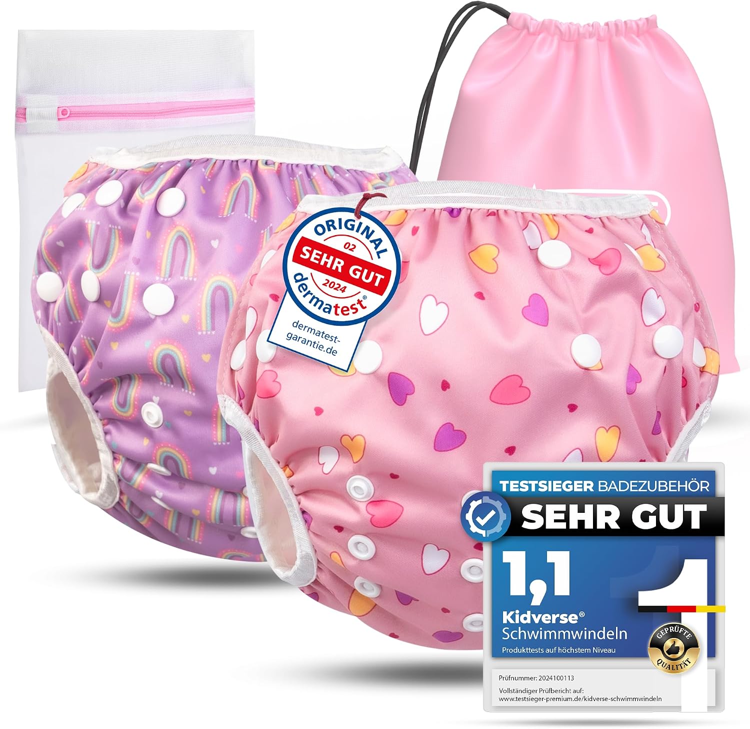 Detalle de KIDVERSE 2er Set Schwimmwindel 0–3 Jahre