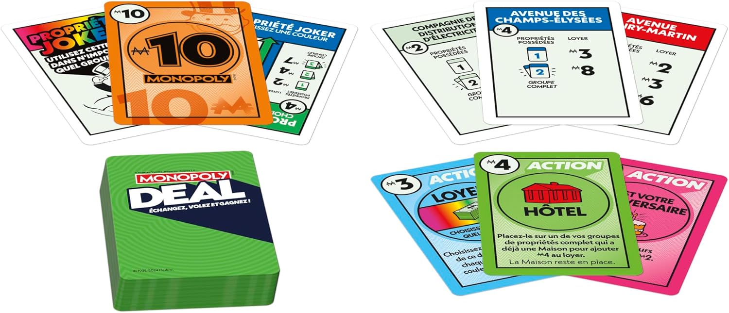 Thumbnail 3 de Monopoly Deal – Jeu de cartes rapide inspiré du Monopoly, dès 8 ans