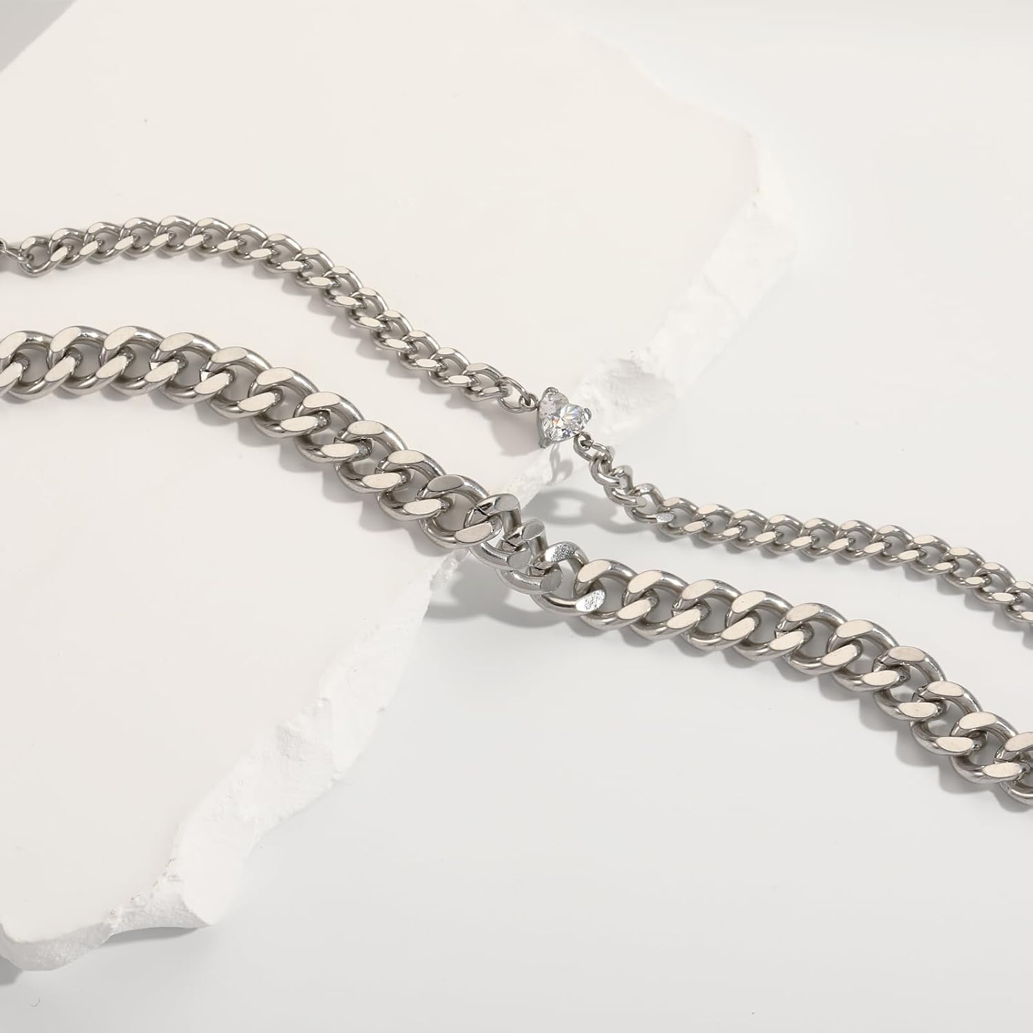 Detalle de Fehki Partnerarmband Edelstahl 316L 17 cm