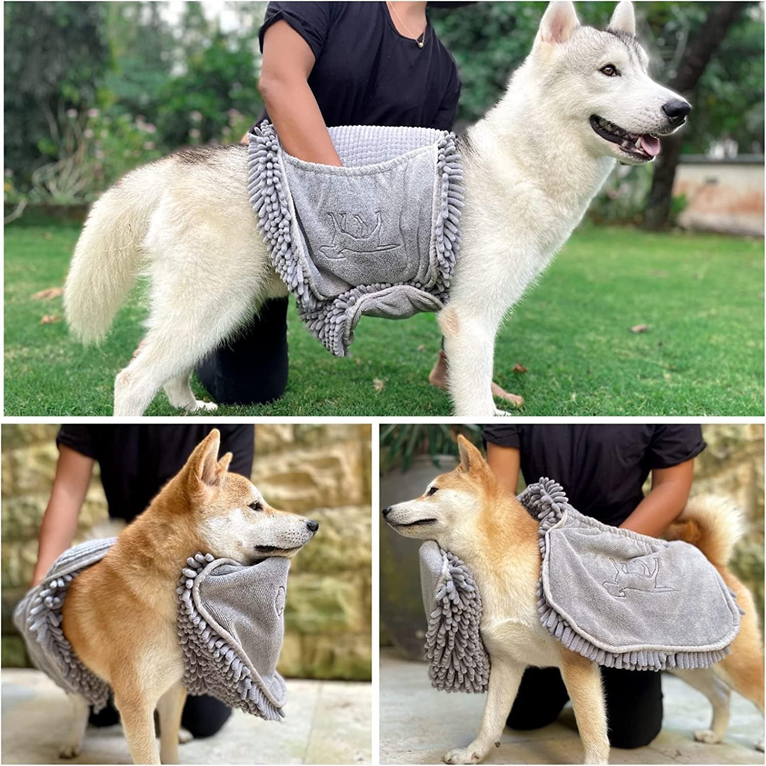 Detalle de Tuff Pupper dog quick dry towel 85x35cm